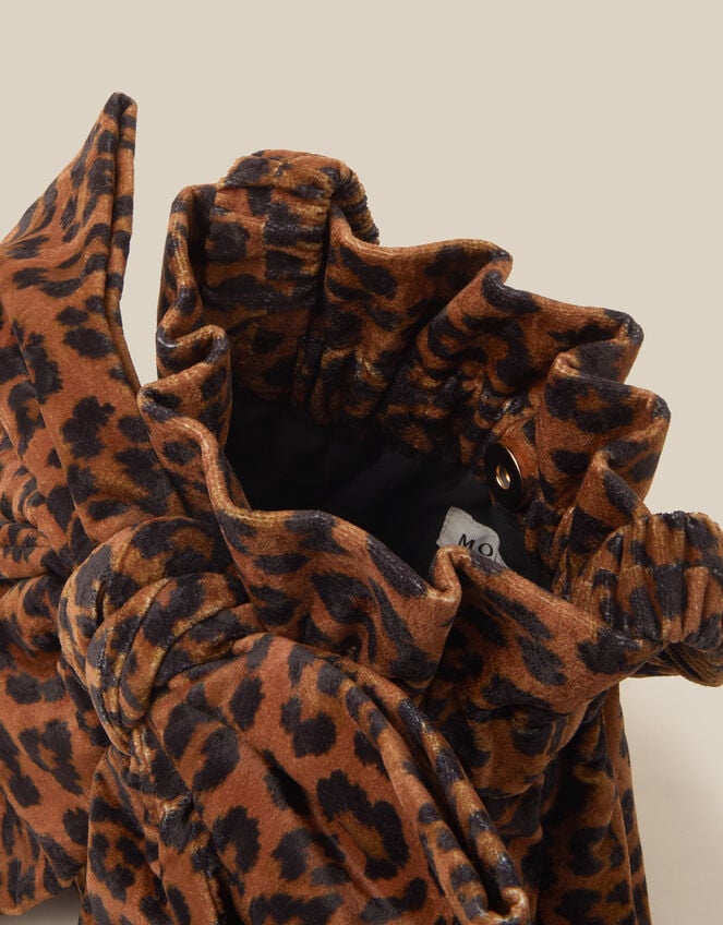 Ciri Bow Leopard Print Bag, , large