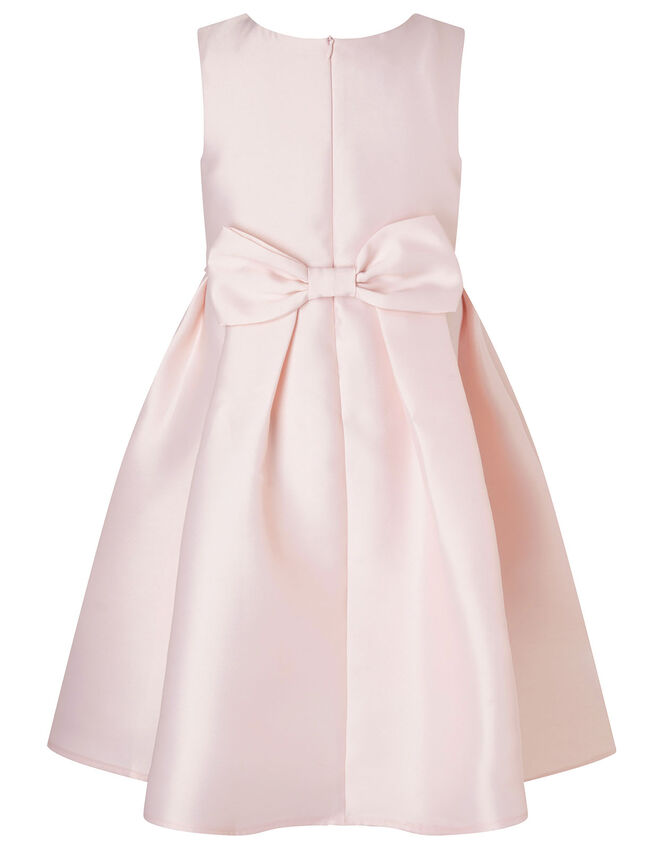 Corsage Belt Hi-Low Dress, Pink (DUSKY PINK), large