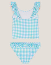 Tomato Gingham Tankini Set , Green (GREEN), large