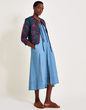 Matilda Tie Jacket, Blue (BLUE), large
