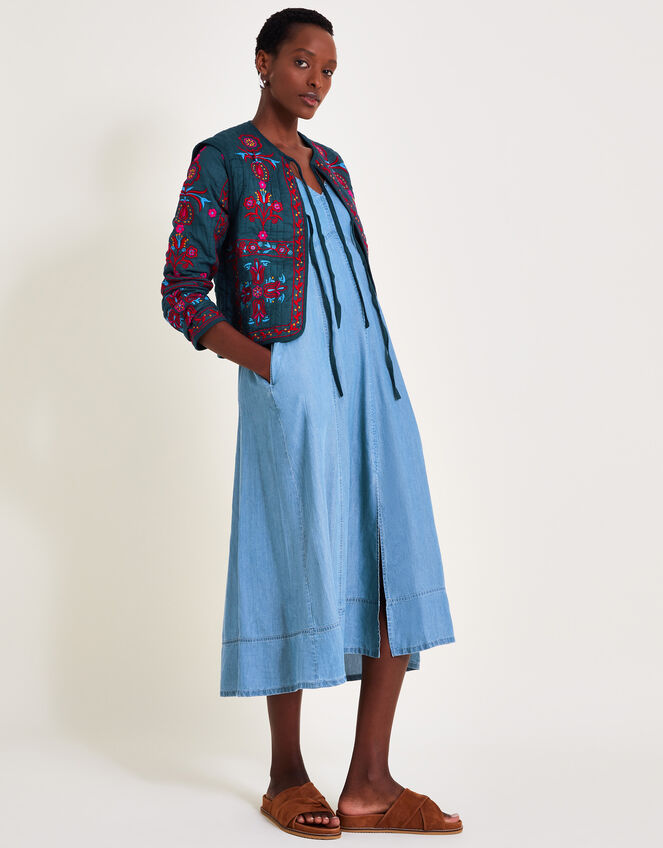 Matilda Tie Jacket, Blue (BLUE), large