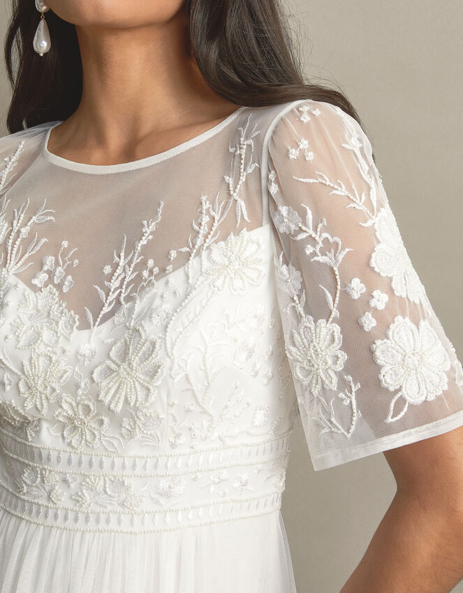 Ali Embroidered Bridal Maxi Dress, Ivory (IVORY), large