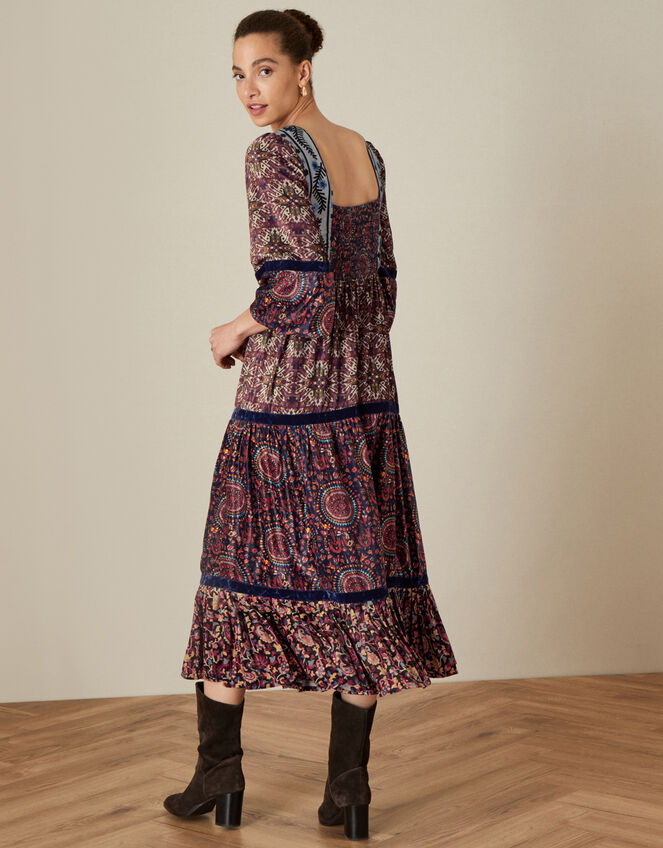 Nina Patchwork Heritage Dress, Multi (MULTI), large