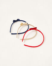 School Bow Headband Set, , large