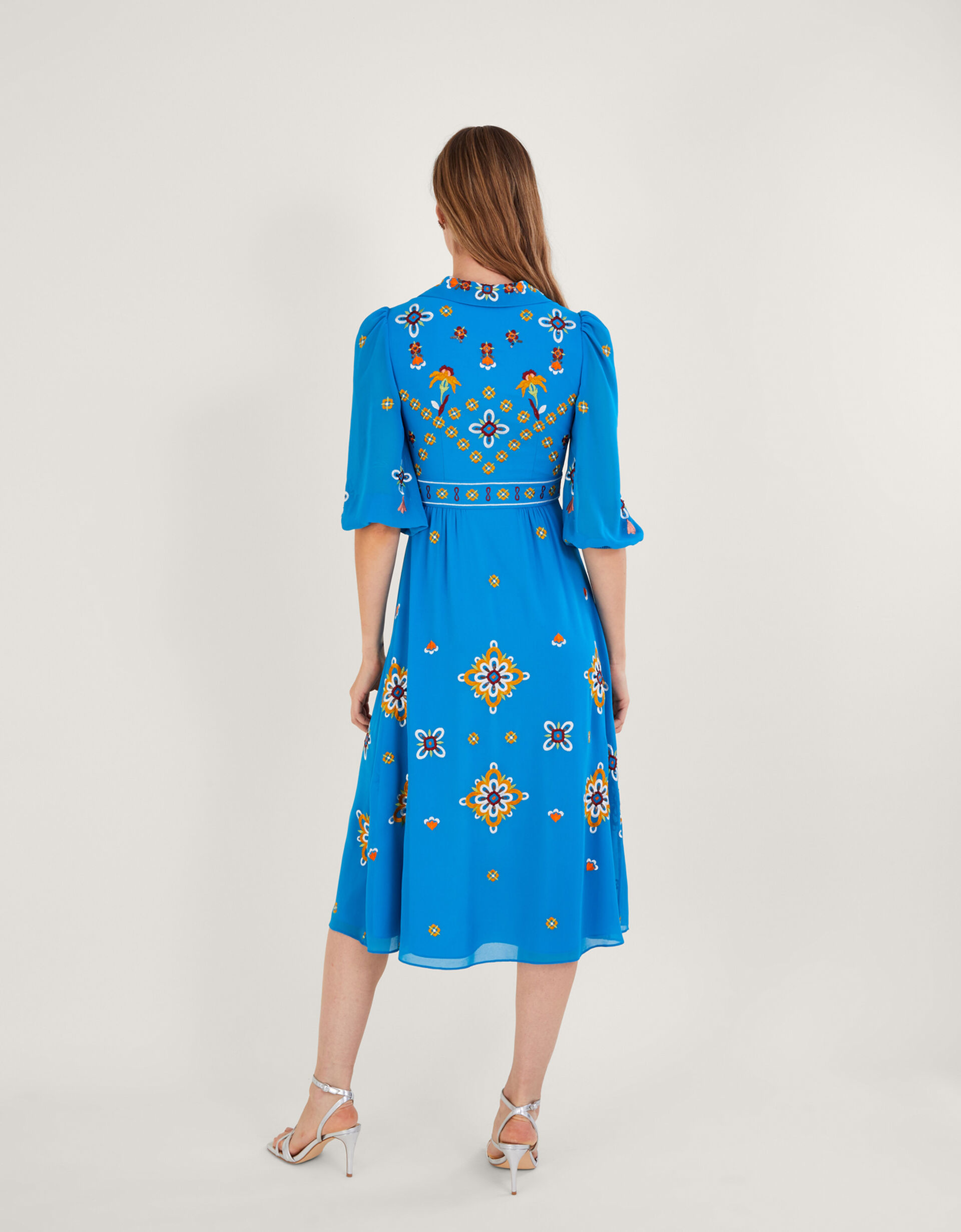 Embroidered Shirt Dress main image 1