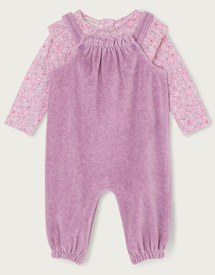 Printed Romper For Newborn Baby In Purple Color main image 0