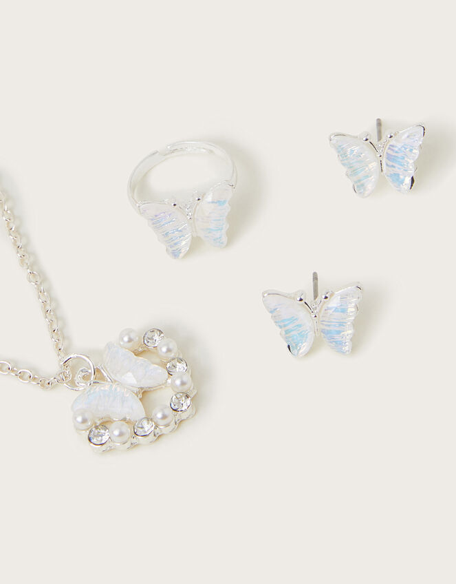 Butterfly Heart Jewellery Set, Ivory (IVORY), large