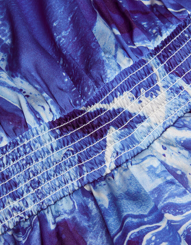 Marble Frill Playsuit Blue | Girls' Beach & Swimwear | Monsoon UK.