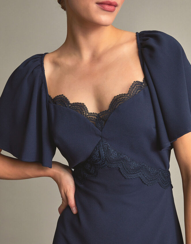 Charlotte Crepe Maxi Dress, Blue (NAVY), large