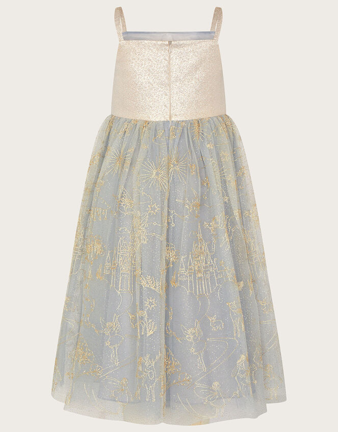 Land of Wonder Fairytale Embroidered Jacquard Dress, Grey (GREY), large