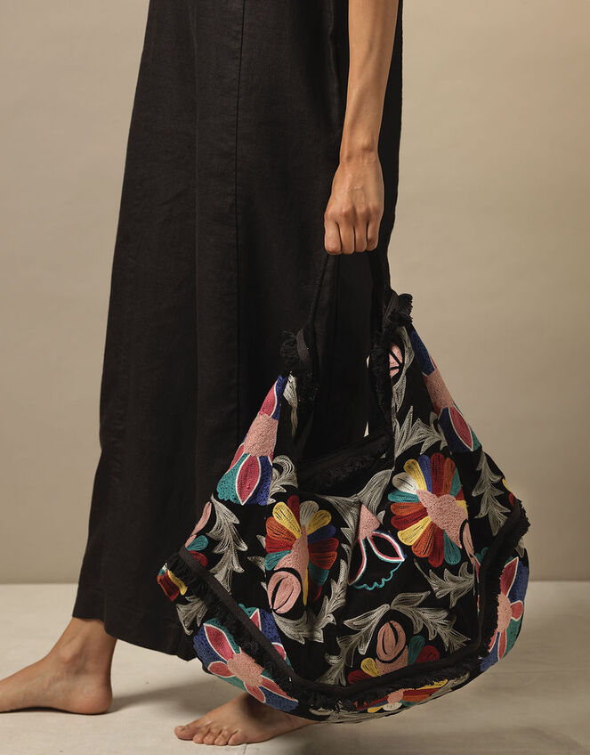 One Hundred Stars Embroidered Tote Bag, , large
