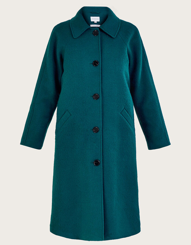 Farah Single Breasted Coat, Teal (TEAL), large