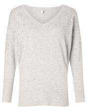 Star Heat-Seal Gem Jumper with LENZING™ ECOVERO™, Grey (GREY MARL), large