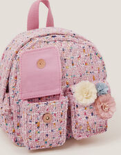Mini Flower Boucle Backpack, , large