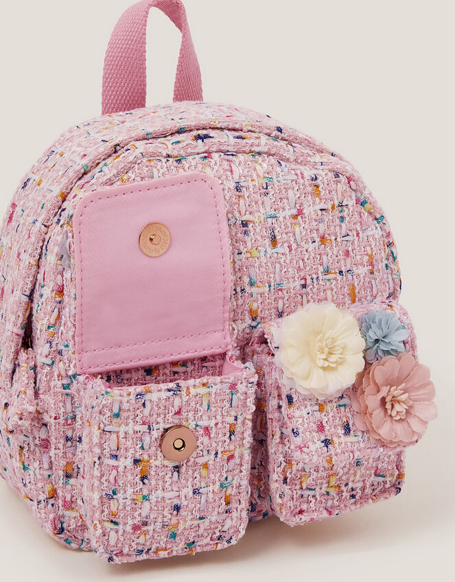 Mini Flower Boucle Backpack, , large