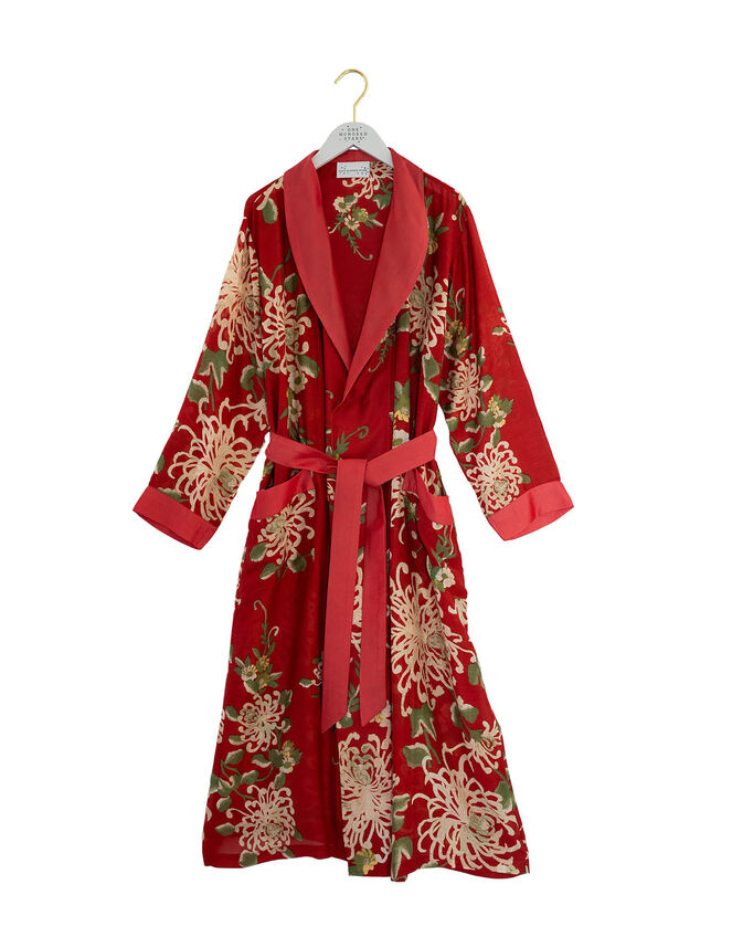 One Hundred Stars Chrysanthemum Print Robe, , large