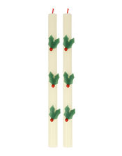 Meri Meri 2-Pack Holly Christmas Taper Candles, , large