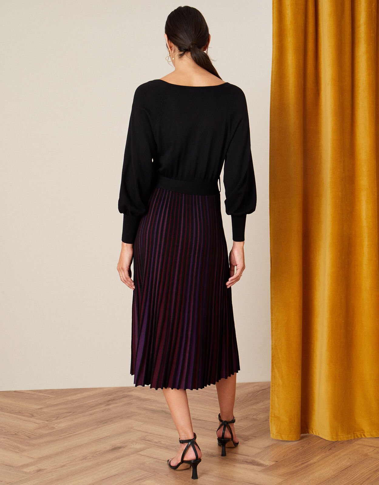 Coast rockafella colour block pleated dress best sale