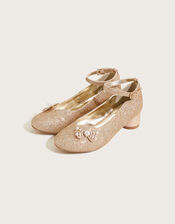 Tulip Butterfly Sparkle Heels, Gold (ROSE GOLD), large