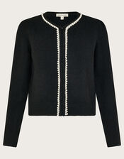 Pia Pearl Cardigan , Black (BLACK), large