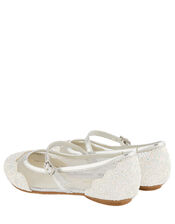 Primrose Sparkle Ballerina Shoes, Silver (SILVER), large