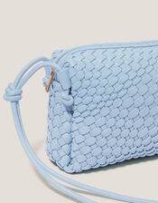 Piper Woven Cross Body Bag, Blue (BLUE), large