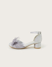 Net Bow Two-Part Heels, Silver (SILVER), large