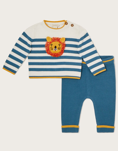 Newborn Louis Lion Set, Blue (BLUE), large