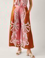 Tabitha Floral Print Wide Leg Trousers, Pink (PINK), large