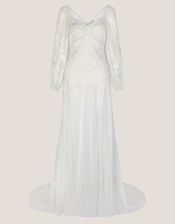 Josette Embellished Maxi Wedding Dress, Ivory (IVORY), large