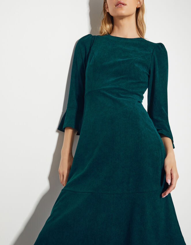 Sally Stretch Corduroy Dress, Teal (TEAL), large