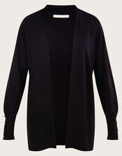 Shawl Midi Cardigan with LENZING™ ECOVERO™ , Black (BLACK), large