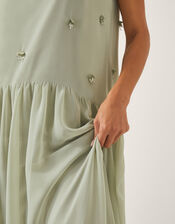 Elodie Sleeveless Embellished Maxi Dress, Green (PALE GREEN), large