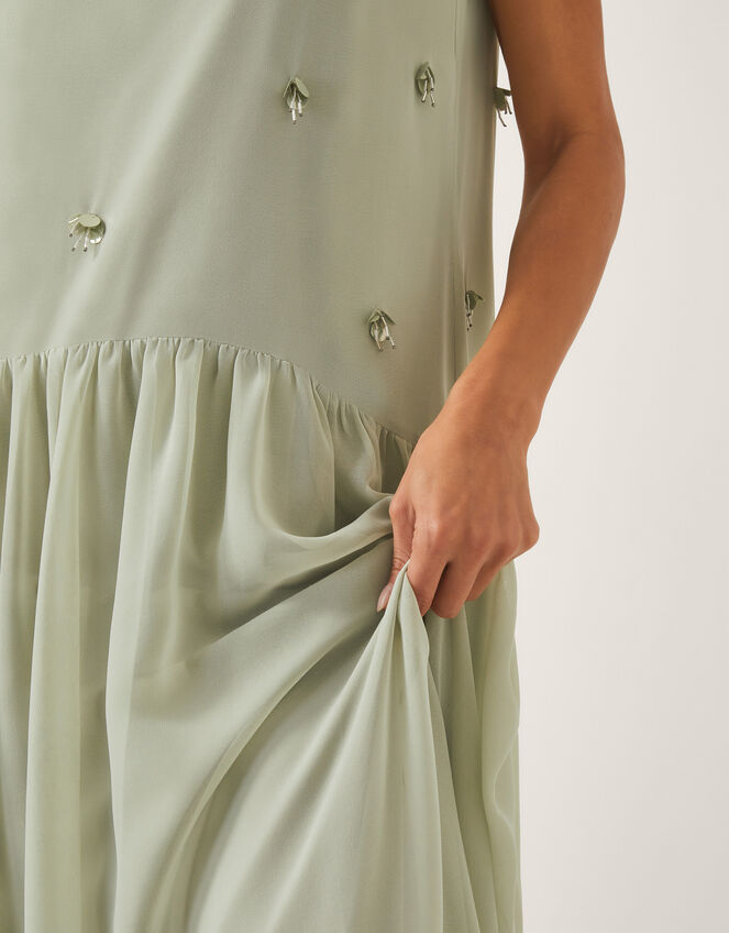 Elodie Sleeveless Embellished Maxi Dress, Green (PALE GREEN), large