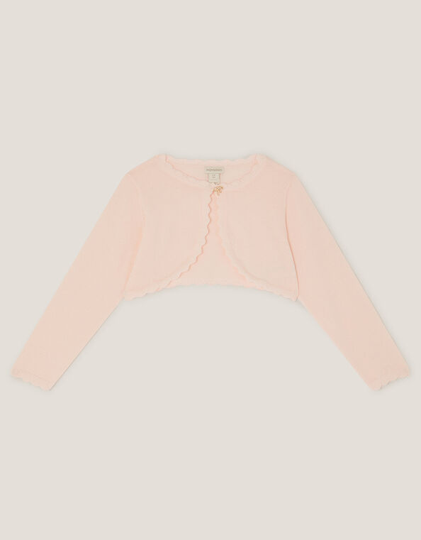 Maeve Bow Button Cardigan, Pink (PALE PINK), large