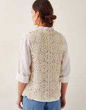 Ren Crochet Waistcoat, Ivory (IVORY), large