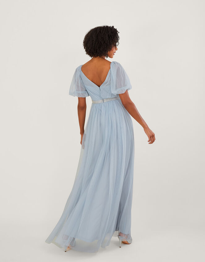 Meghan Mesh Maxi Dress, CLOUD, large