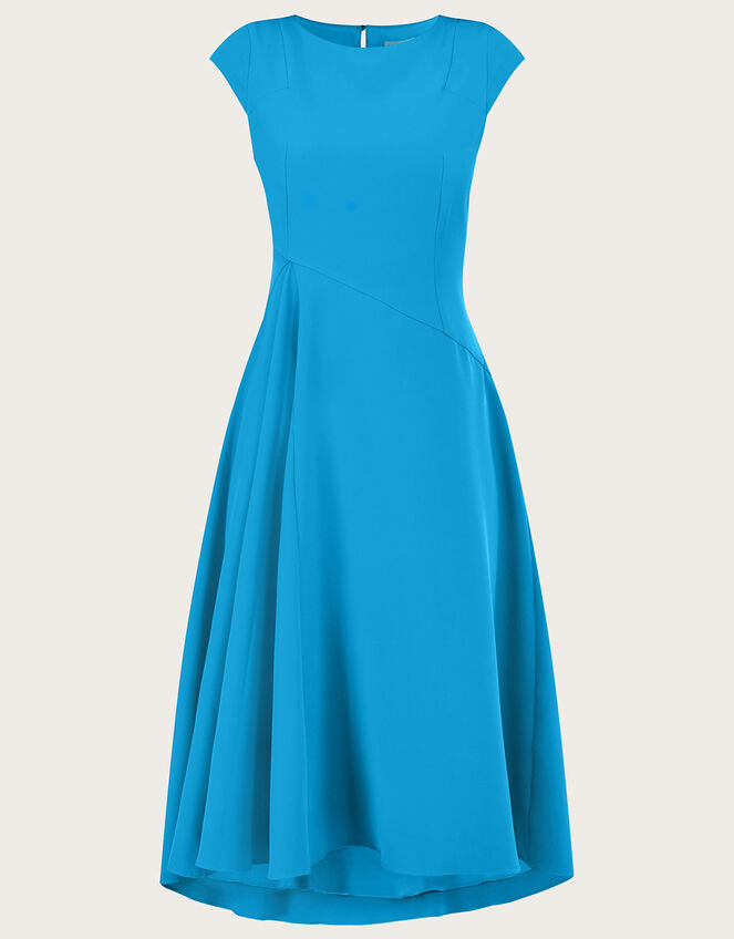Sarah Structured Midi Dress, Blue (COBALT), large