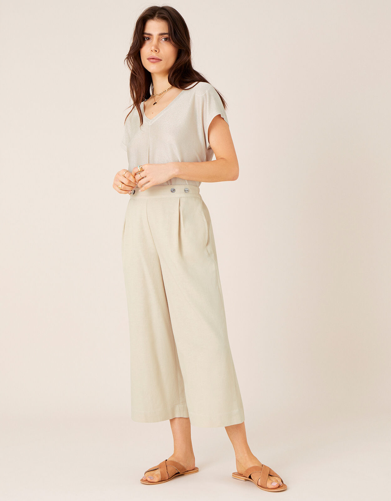 Tailored Fit Pure Linen Trousers