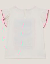Resort Scene Embellished T-Shirt, Ivory (IVORY), large