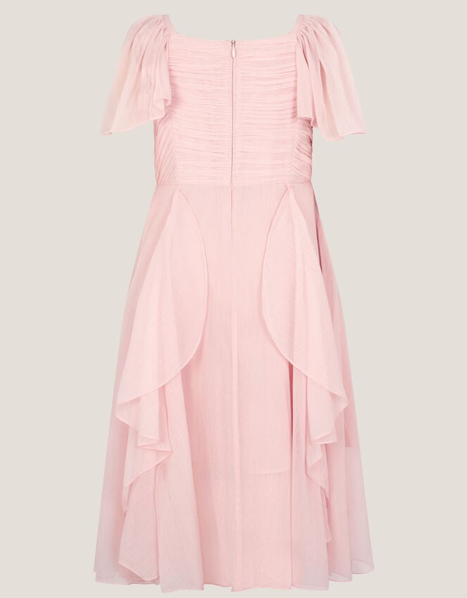 Joy Waterfall Ruffle Chiffon Maxi Dress, Pink (PINK), large