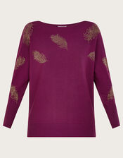 Fawn Feather Jumper, Purple (PURPLE), large