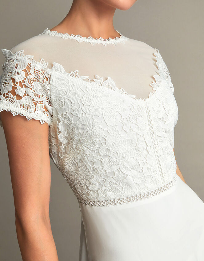 Angela Lace Bridal Maxi Dress, Ivory (IVORY), large