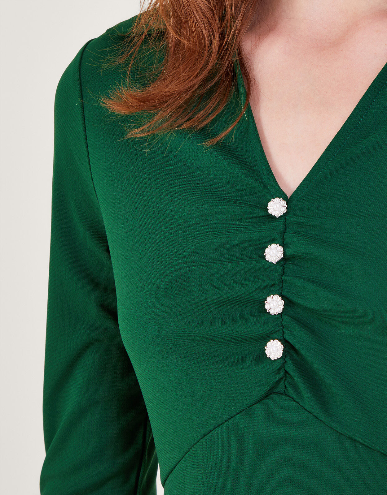 Green collared dress deals