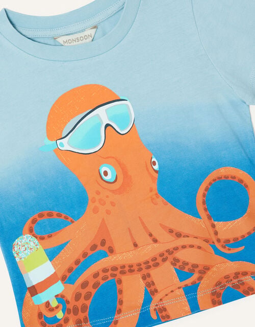 Olly Octopus T-Shirt, Blue (BLUE), large