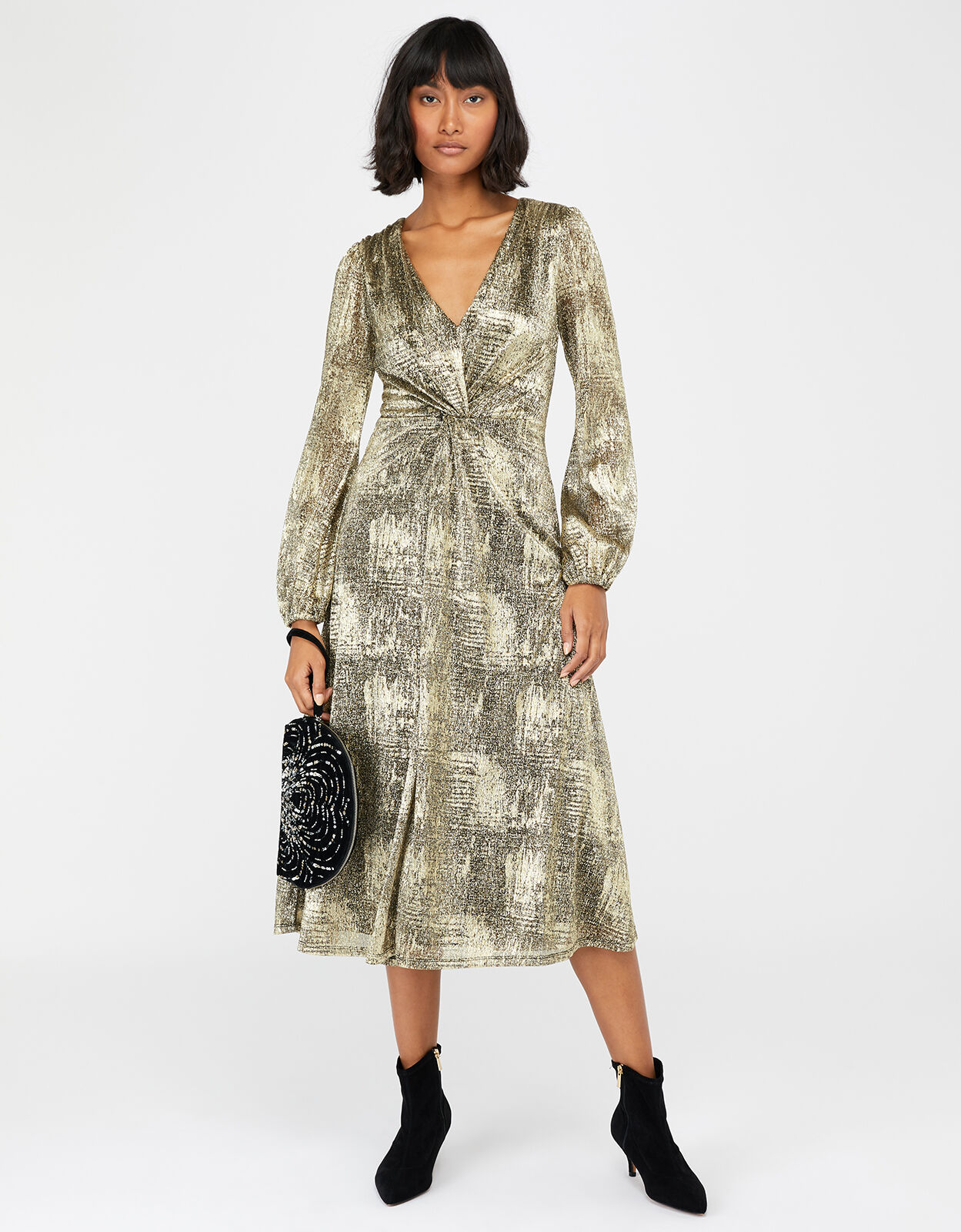 Monsoon gold shop maxi dress