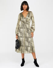 Vanessa Twist Maxi Dress, Gold (GOLD), large