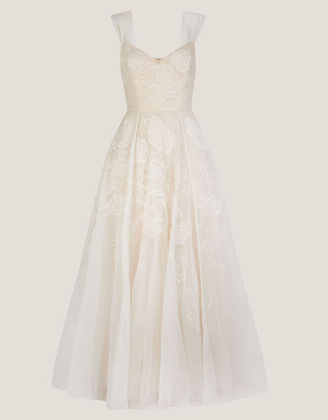 Rose Organza Maxi Wedding Dress, Ivory (IVORY), large