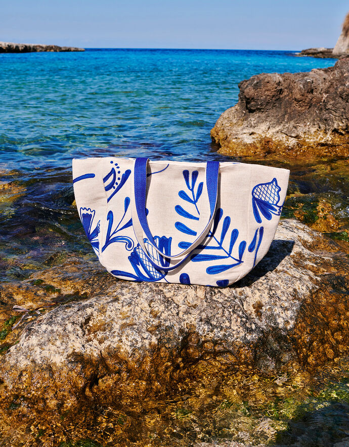 Embroidered Beach Bag