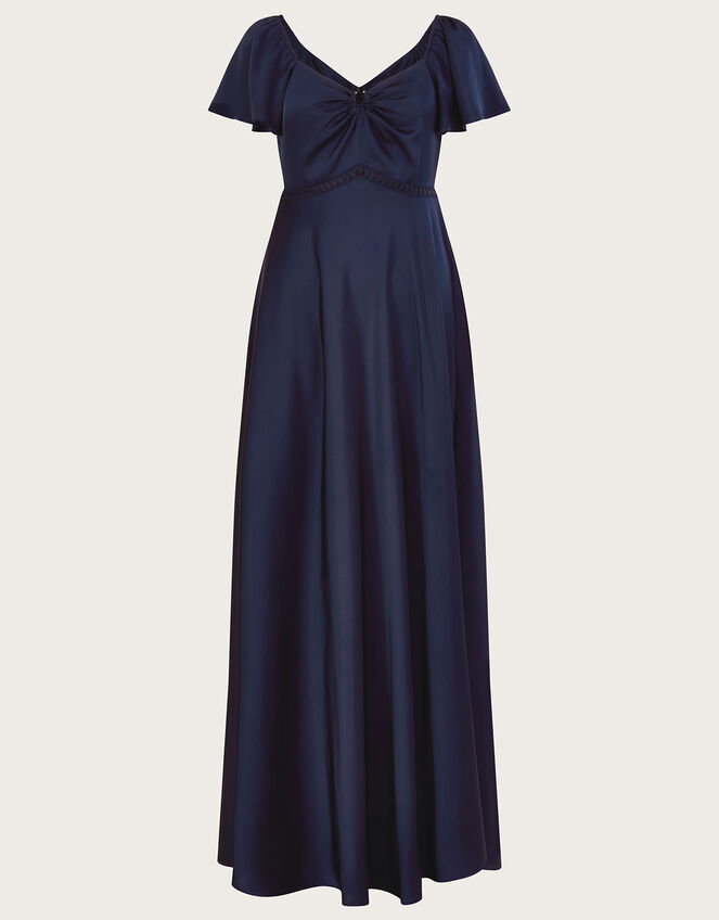 Savannah Satin Maxi Dress Blue | Evening Dresses | Monsoon UK.
